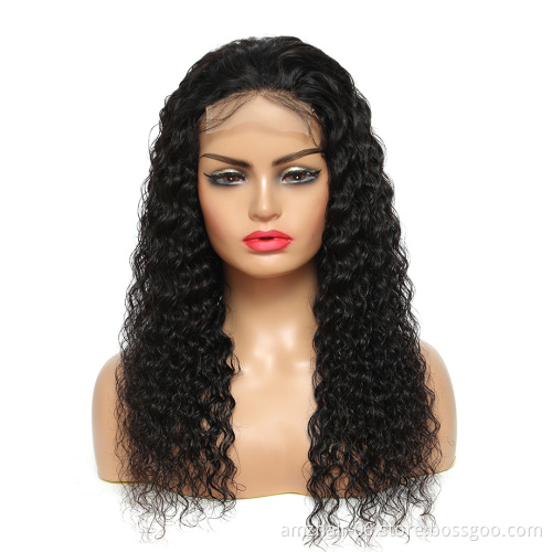 Cheap Mink Brazilian Cuticle Aligned  Pre Plucked Deep Wave 4X4 Lace Closure Wigs Human Virgin Unprocessed Hair for black women
